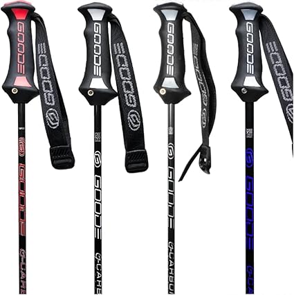 4 pack Carbon Ski Poles – Ultra-Lightweight & Durable Carbon Fiber – Superior Balance – Shock Absorbing – High-Performance Downhill Ski Poles for Men & Women - Pair